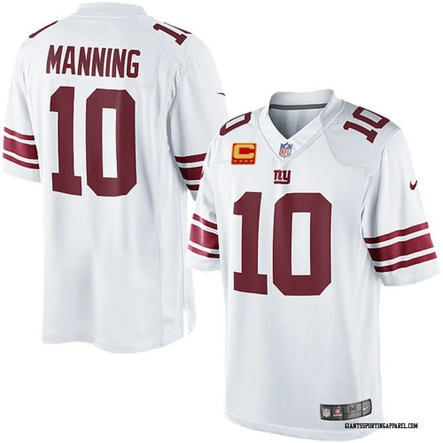 eli manning jersey white