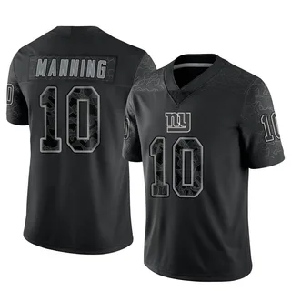 Eli Manning New York Giants Men's Limited Reflective Jersey - Black