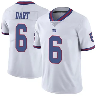 Jaxson Dart New York Giants Men's Limited Color Rush Jersey - White