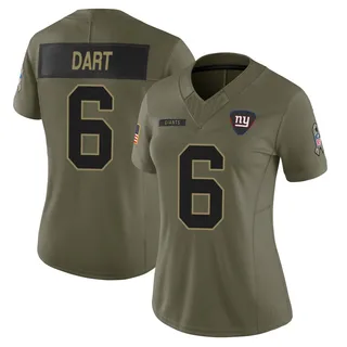 Jaxson Dart New York Giants Women's Limited 2025 Salute to Service Jersey - Olive