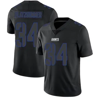 Sandro Platzgummer New York Giants Men's Limited Nike Jersey - Black Impact
